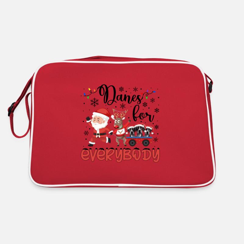 Great Dane Christmas Golden Dog Gift Retro Bag