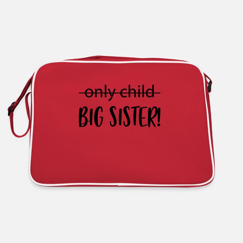Einzelkind Grosse Schwester Spruch Geschenk Retro Tasche