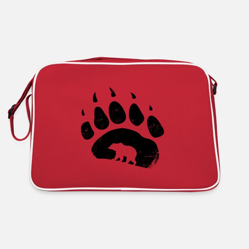 Empreinte de l’empreinte de l’ours Empreinte de l’empreinte de l’ours - Sac Retro - rouge/blanc