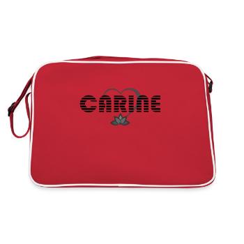Carine typographie noir étymo d'origine grecque - Sac Retro - rouge/blanc - Dos