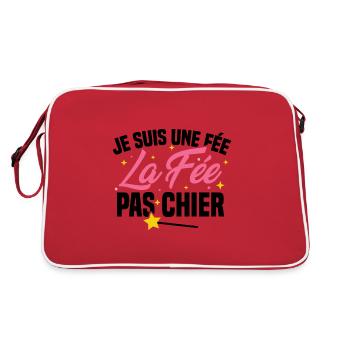 Je suis une fée la fée pas chier - Sac Retro - rouge/blanc - Dos