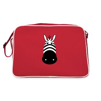Zébèbres style de bande dessinée zèbres Safari Safari - Sac Retro - rouge/blanc - Dos
