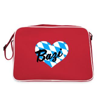 Bayerischer Bazi - Retro Tasche - Rot/Weiß - Hinten