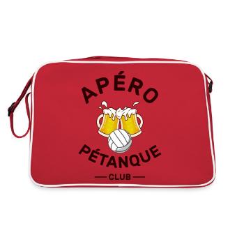 Apéro pétanque club t-shirt humour - Sac Retro - rouge/blanc - Dos