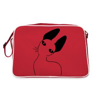 Cornish Rex - Retro Tasche - Rot/Weiß - Hinten