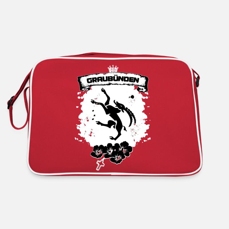Graubünden - Retro Tasche - Rot/Weiß