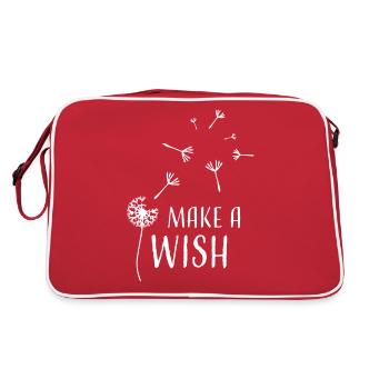 Pissenlit make a wish blanc - Sac Retro - rouge/blanc - Dos