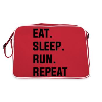 Running Lauf Läufer Runner Trailrun Hobby Sport - Retro Tasche - Rot/Weiß - Hinten