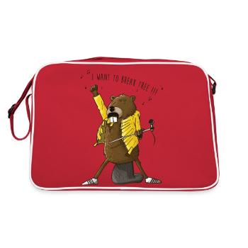 Beaver Mercury - Retro Bag - red/white - Back