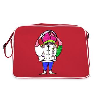 Der Soßen Esser - Retro Tasche - Rot/Weiß - Hinten