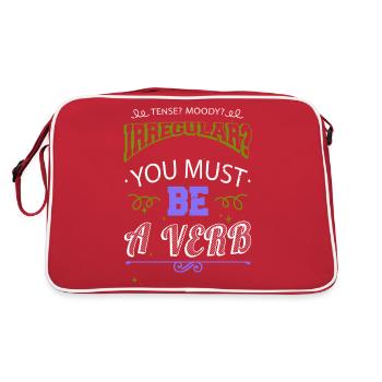 rédacteur d’anniversaire cadeau idées citation - Sac Retro - rouge/blanc - Dos