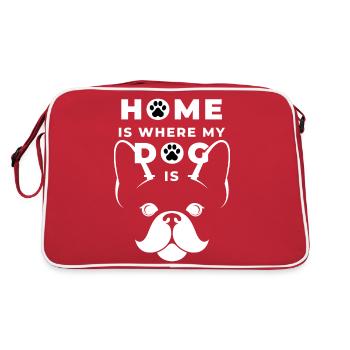 Home is where my dog is - Retro Bag - red/white - Back