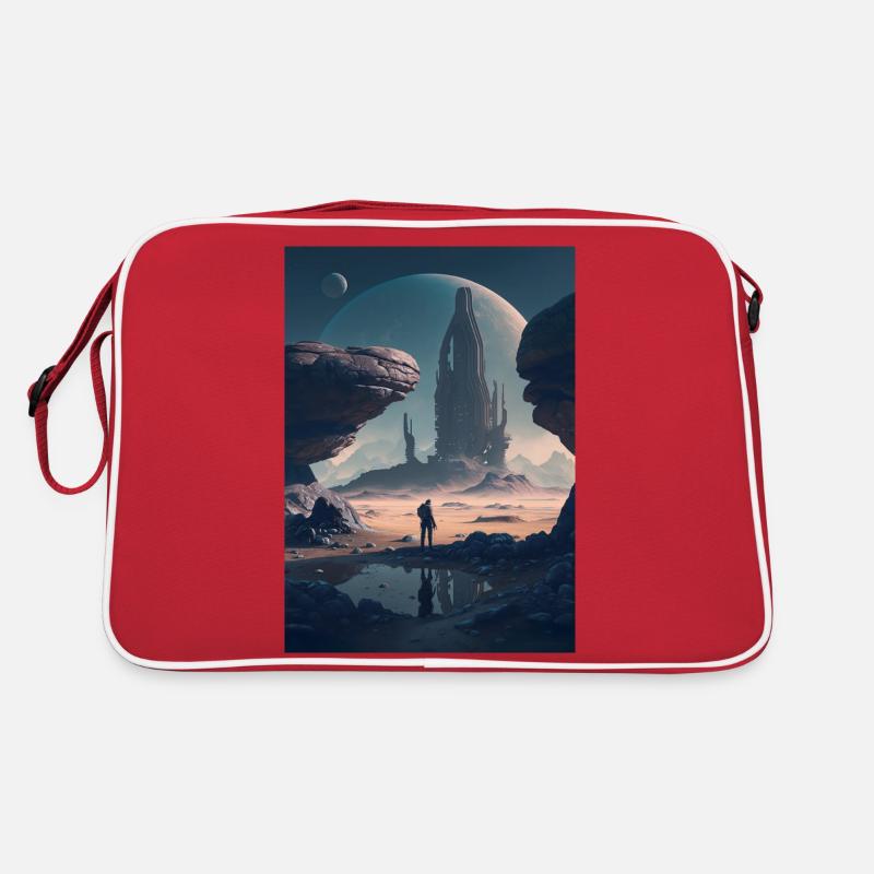 Futuristic Landscape Retro Bag