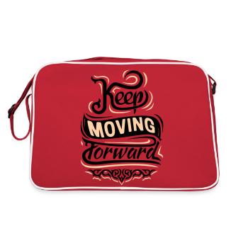 Continuez d’aller de l’avant - Logo - Sac Retro - rouge/blanc - Dos