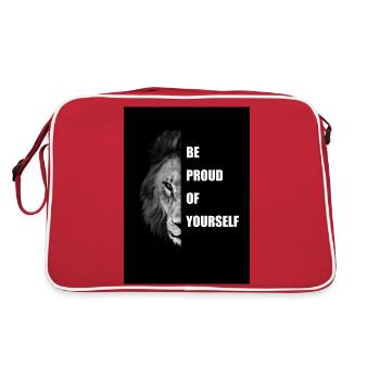 Be proud of yourself like a lion - Sac Retro - rouge/blanc - Dos