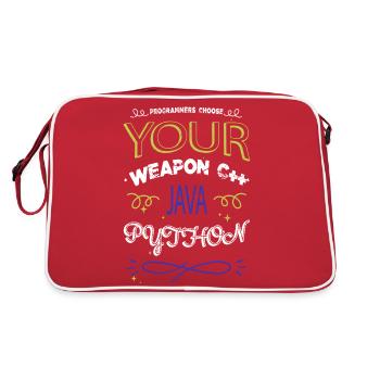C Sharp Programming Gift Present Doctor - Retro Bag - red/white - Back