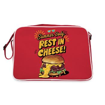 Summer Body : Repos dans le fromage Drôle de dicton d’été - Sac Retro - rouge/blanc - Dos