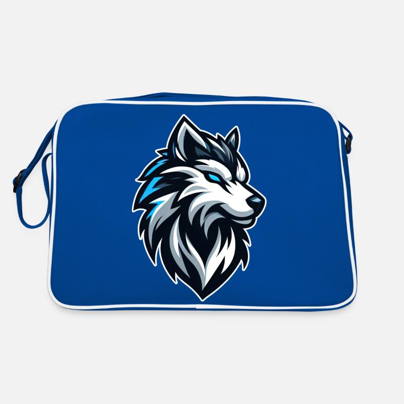 Wolf Illustration Emblem Retro Bag