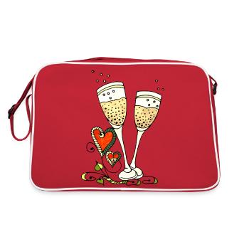 Lunettes - Sac Retro - rouge/blanc - Dos