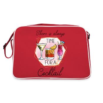 Cocktail Sommer Strand Bar Club Party Getränk - Retro Tasche - Rot/Weiß - Hinten