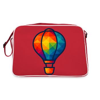 Ballon à air chaud pour bébé de style Kawaii WPAP Polygon - Sac Retro - rouge/blanc - Dos