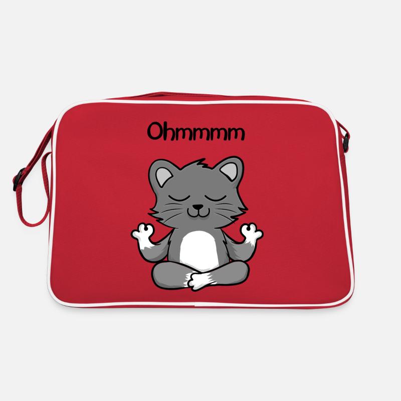 Ohmmm A Cute Yoga Cat Kitten Meditation Retro Bag