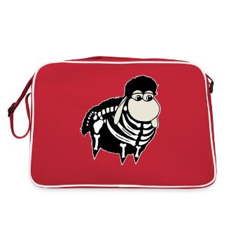 Wolly Sheepling Skeleton Gaming - Sac Retro - rouge/blanc - Dos