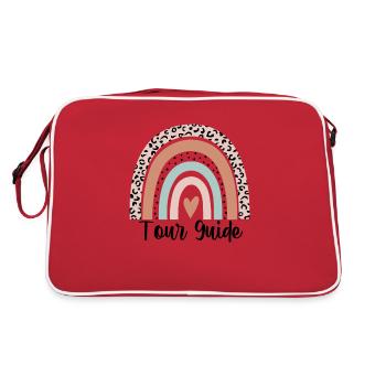 Guide touristique Rainbow Leopard Drôle de guide touristique Cadeau - Sac Retro - rouge/blanc - Dos