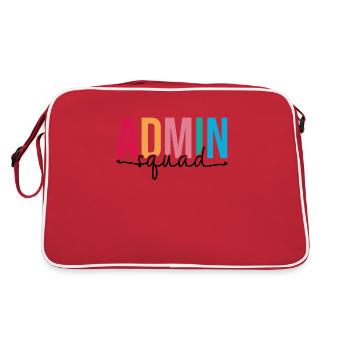 Admin Squad Verwaltungsassistent Admin Team - Retro Tasche - Rot/Weiß - Hinten