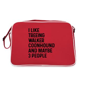 I Like Treeing Walker Coonhound And Maybe 3 - Retro Bag - red/white - Back
