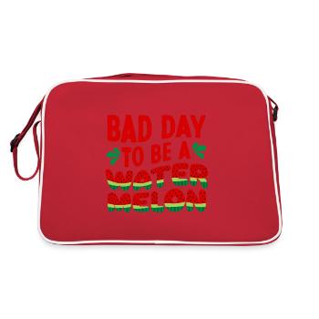 Bad Day To Be a Watermelon Funny Cute - Retro Bag - red/white - Back
