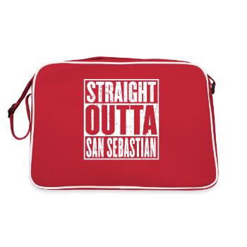 Straight Outta San Sebastián - Sac Retro - rouge/blanc - Dos