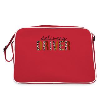 Delivery Driver Leopard Print Funny - Retro Bag - red/white - Back