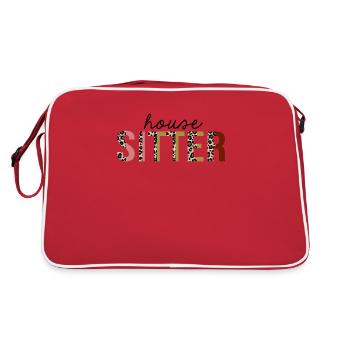 Housekeeper Leopard Print Funny - Retro Bag - red/white - Back