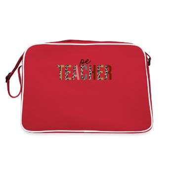 Pediatrician Leopard Print Funny - Retro Bag - red/white - Back