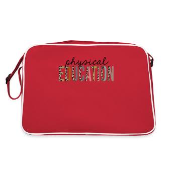 Physical Education Leopard Print Funny - Retro Bag - red/white - Back