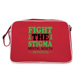 Lutter contre la stigmatisation Sensibilisation à la santé mentale Mentale - Sac Retro - rouge/blanc - Dos