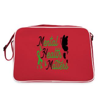 La santé mentale compte Mettre fin à la stigmatisation Santé - Sac Retro - rouge/blanc - Dos