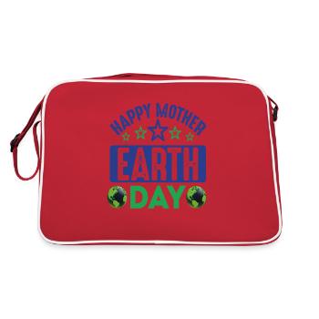 Mutter-Erde-Tag - Retro Tasche - Rot/Weiß - Hinten