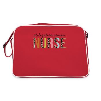 Utilization-Review Nurse Leopard Print Registered - Retro Bag - red/white - Back