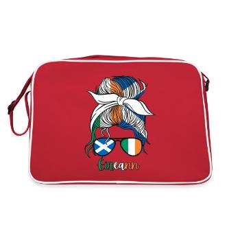 Éireann Half Scottish Half Irish Girl Ireland - Retro Bag - red/white - Back