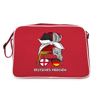 Deutsches Mädchen German Girl Allemagne Angleterre - Sac Retro - rouge/blanc - Dos