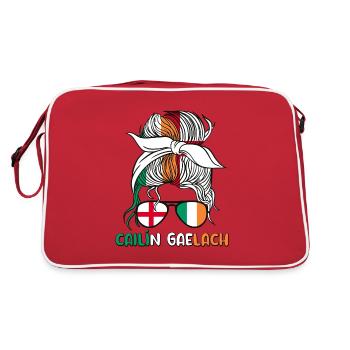 Cailín gaeilge Irish Girl Irlande Angleterre Drapeau - Sac Retro - rouge/blanc - Dos