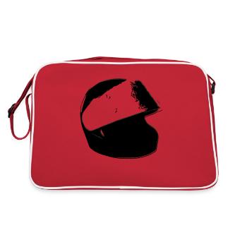 Casque De Moto Vector Biker vintage Casque de Moto - Sac Retro - rouge/blanc - Dos