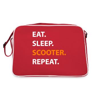 E-Scooter E-Roller Scooter - Sac Retro - rouge/blanc - Dos