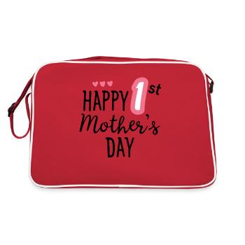 Fête des mères Maman Cadeau maternité Maman Maman - Sac Retro - rouge/blanc - Dos