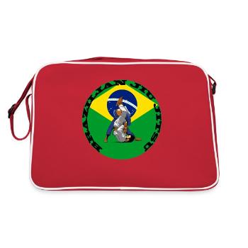 BJJ BRÉSILIEN - Sac Retro - rouge/blanc - Dos