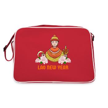 Laos Laotian Laotian New Year I Gift - Retro Bag - red/white - Back