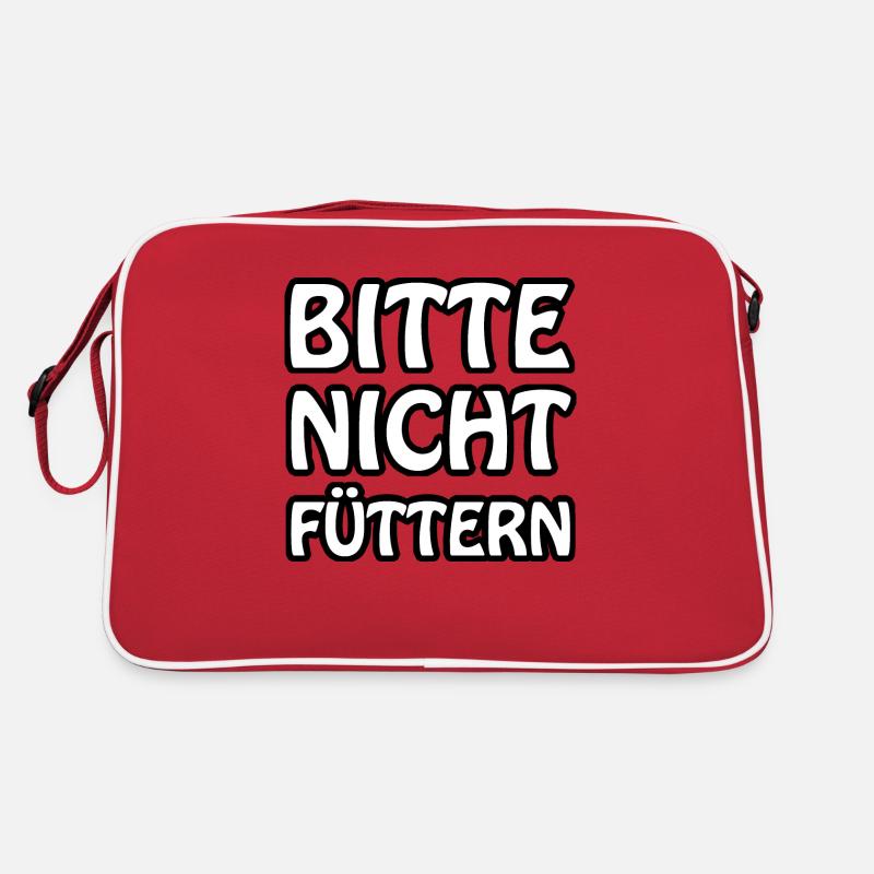 Bitte nicht füttern Retro Tasche