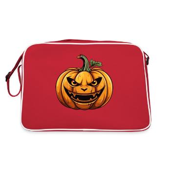 citrouille d’halloween effrayante - Sac Retro - rouge/blanc - Dos